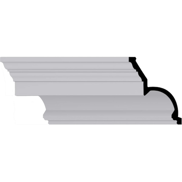 Ekena Millwork 8 1/4"H x 6 5/8"P x 10 5/8"F x 94 1/2"L, Foster Traditional Crown Moulding MLD08X06X10FO - main